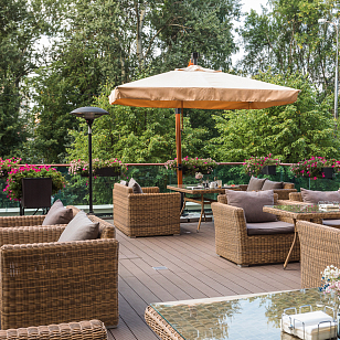 Зонт дачный на подставке 4SIS Корсика 3Х3, садовая мебель