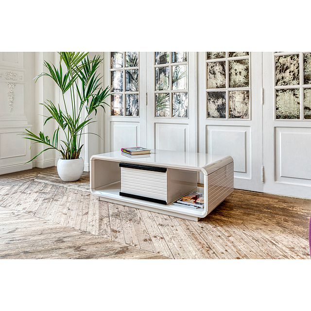 Столик-тумба журнальный Paoli Velvet Цвет: серый беж