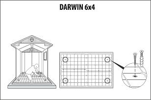 Пластиковый сарай Keter Darwin 6х4 коричневый для сада и загородного дома Пластиковый сарай Keter Darwin 6х4 коричневый, уличное оборудование