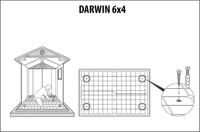 Пластиковый сарай Keter Darwin 6х4 коричневый 