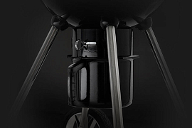 Большой съемный зольник из прочной стали 