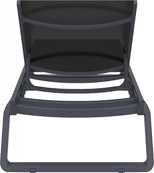 Шезлонг-лежак Siesta Contract Tropic Цвет: черный, темно-серый, садовая мебель