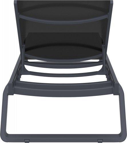 Шезлонг-лежак Siesta Contract Tropic Цвет: черный, темно-серый 