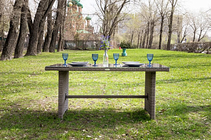 Обеденный стол Lite Fiona серый, садовая мебель