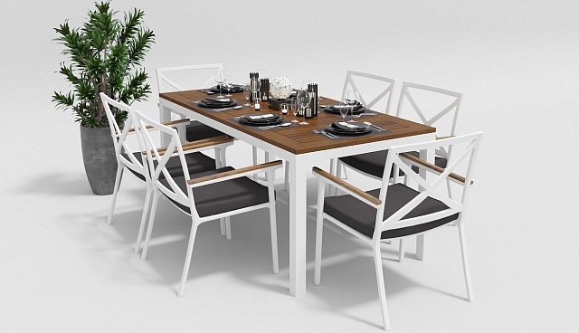 Стул Gardenini Calma White anthracite 