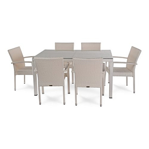 Обеденная группа Joygarden Milano белый на 6 персон для дачи Обеденная группа Joygarden Milano белый на 6 персон, садовая мебель