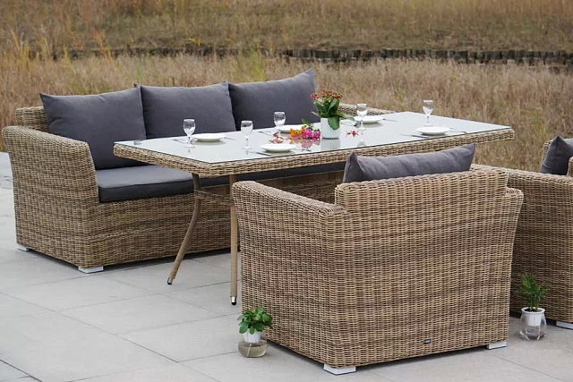 Обеденная группа 4SIS Моккачино, цвет соломенный 