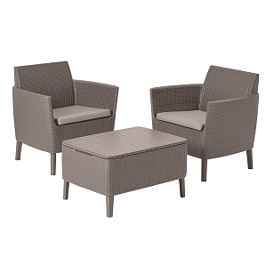 Лаунж зона Keter Salemo balcony set капучино, садовая мебель