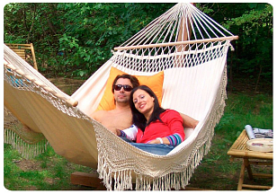 Гамак двухместный Lite Tulip белый для хобби и пикника