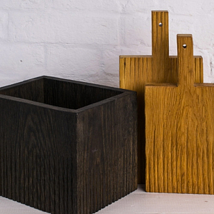 Набор Fuga "Север" разделочные доски + ящик Цвет: светлый + тёмный, товары для загородного дома