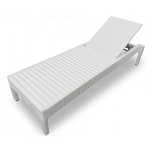 Шезлонг-лежак плетеный Tagliamento GS925 Цвет: белый, садовая мебель