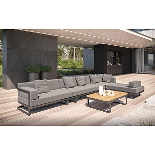 Лаунж зона Gardenini Premium Hacienda Карбон / Темно-серый для дачи Лаунж зона Gardenini Premium Hacienda Карбон / Темно-серый, садовая мебель