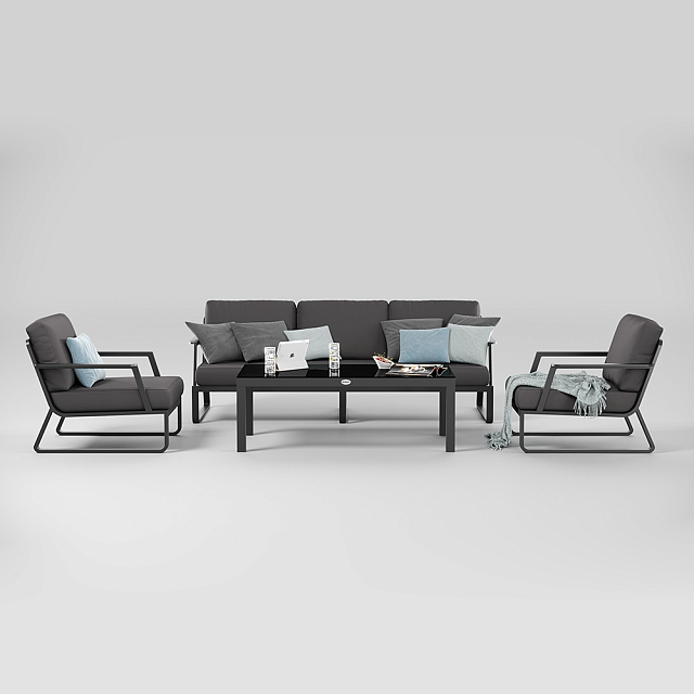 Лаунж зона Gardenini Voglie Long Карбон / Черный 