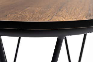 Стол журнальный 4SIS Перу, каркас темно-серый муар, столешница дуб, садовая мебель