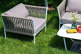 Лаунж-зона 4SIS Касабланка на 4 персоны, цвет бежевый, садовая мебель