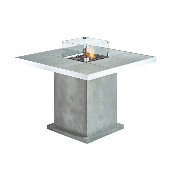 Уличный газовый стол камин Clifton Dinning Table Grey (без столешницы) 