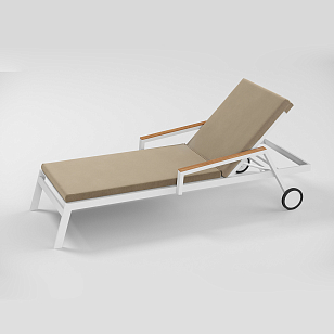 Шезлонг Gardenini Sogno S Белый / Бежевый, садовая мебель