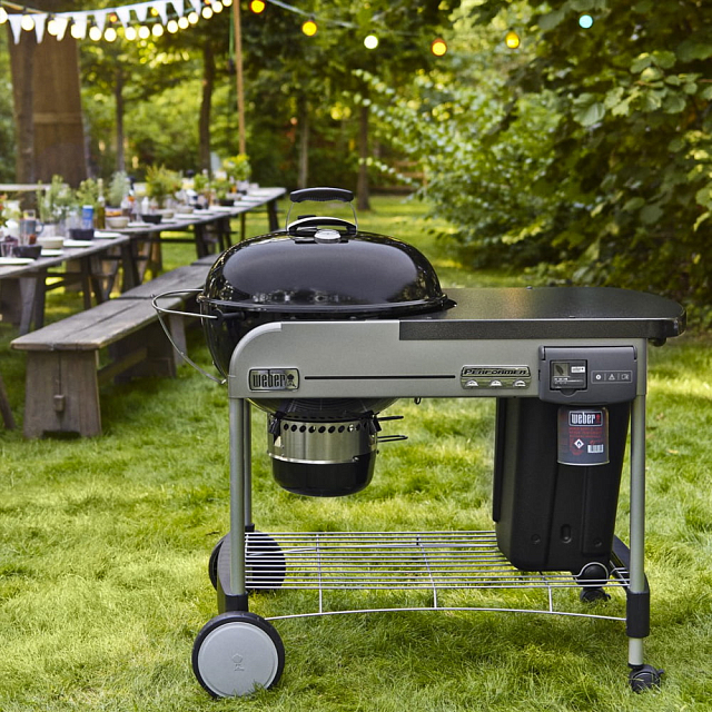 угольный гриль weber performer deluxe gbs, 57 см, черный