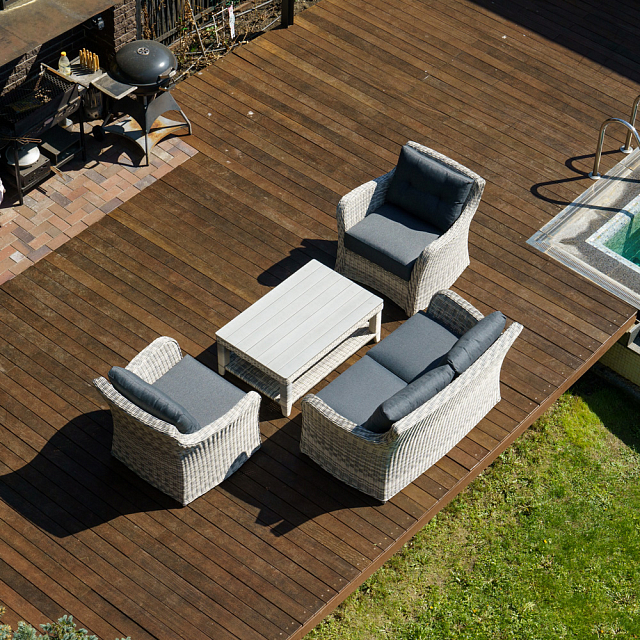 Лаунж зона Lite Venezia (2-местный диван, кофейный столик, 2 кресла) Цвет: серый 