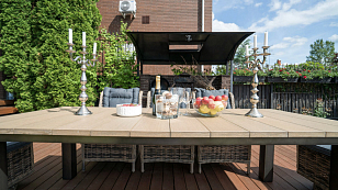 Стол Lite Parkland коричневый, садовая мебель