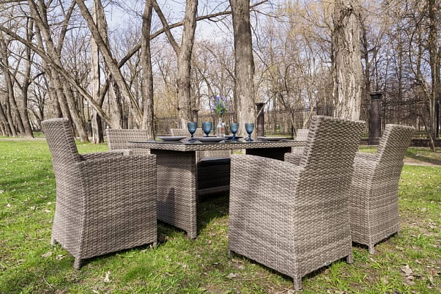 Обеденный комплект Lite Fiona серый 