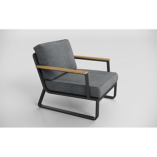 Лаунж зона Gardenini Premium Voglie Long Карбон / Темно-серый для дачи Лаунж зона Gardenini Premium Voglie Long Карбон / Темно-серый, садовая мебель