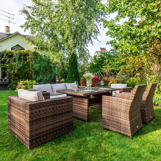 Обеденный комплект Lite Karl Plus Цвет: коричневый 