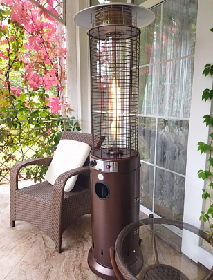 Уличный газовый обогреватель WWT 13D Pro Brown mini, уличное оборудование