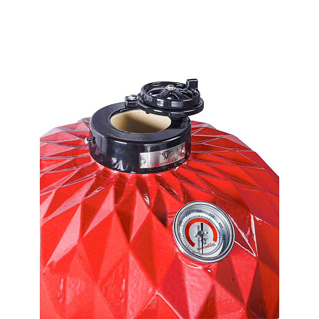 гриль керамический diamond egg xl pro цвет: красный