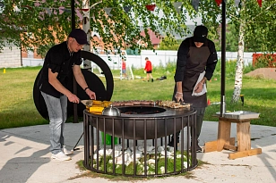 Гриль-очаг Elbrus Home Домбай Ø120 (Термостойкая эмаль) для сада