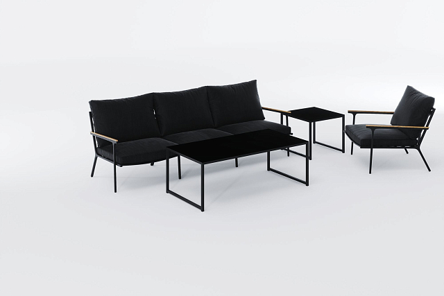 Лаунж зона Gardenini Calma Long Карбон / Антрацит 