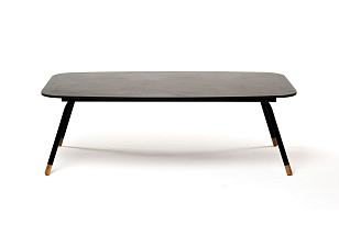 Журнальный стол 4SIS Верона 120 х 65, каркас черный муар, столешница серый гранит, садовая мебель