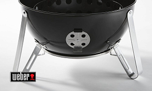 Угольный гриль - коптильня Weber Smokey Mountain Cooker, 57 см, черный для сада