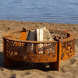 Декоративное кострище Grey Stone Kör Oxid для сада и загородного дома Декоративное кострище Grey Stone Kör Oxid, уличное оборудование