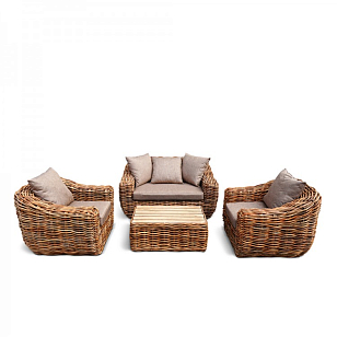 Комплект мебели из натурального ротанга Kvimol 2001, садовая мебель
