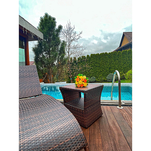 Столик для шезлонга Lite Bordo, садовая мебель