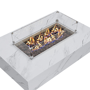 Стол-камин Kaminex Этна Белый, уличное оборудование