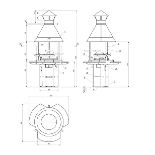 Гриль дровяной для улицы Hunter Smoker 80 для приготовления пищи Гриль дровяной для улицы Hunter Smoker 80 для сада