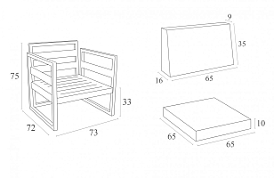Кресло Siesta Contract Mykonos Цвет: белый, бежевый для дачи Кресло Siesta Contract Mykonos Цвет: белый, бежевый, садовая мебель