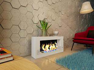 Биокамин ZeFire Constant White 900 со стемалитом, товары для загородного дома