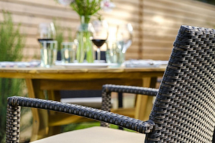 Обеденная группа Joygarden Modena 120 см на 4 персоны со стульями, садовая мебель