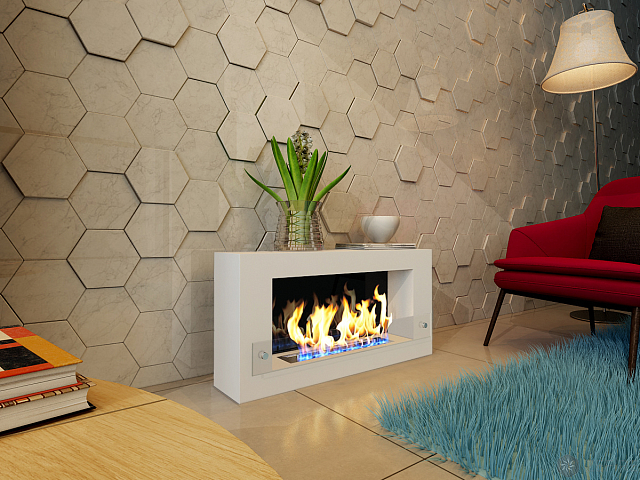 Биокамин ZeFire Constant White 900 со стемалитом