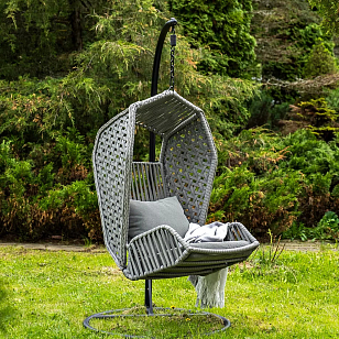 Подвесное кресло 4SIS Капри, цвет серый, садовая мебель