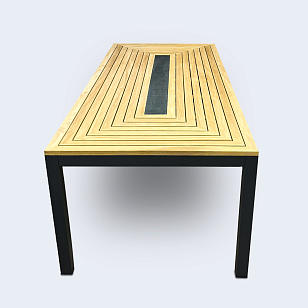 Стол Ideal Patio Egmont 220 Цвет: темно-серый, натуральный, садовая мебель