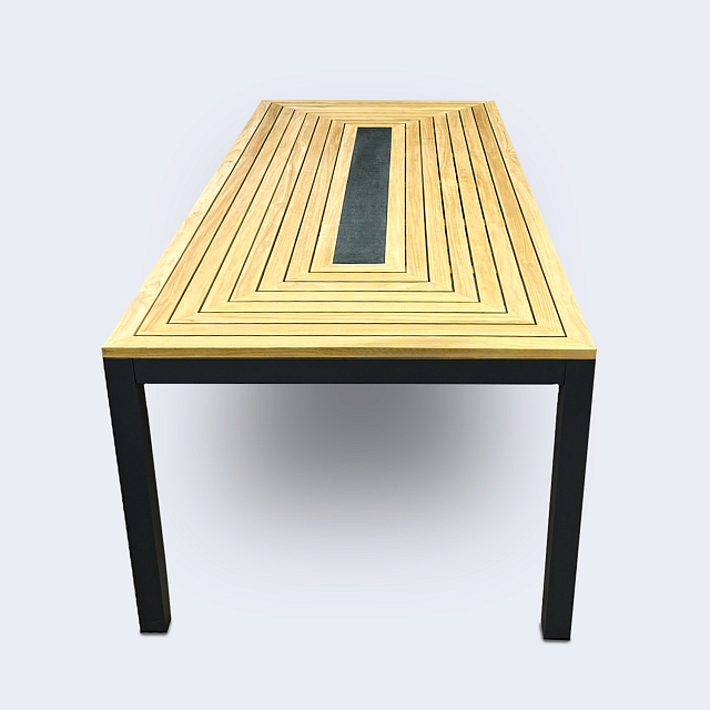 Стол Ideal Patio Egmont 220 Цвет: темно-серый, натуральный 