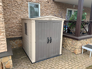Пластиковый сарай Keter Factor 6x6 для сада и загородного дома Пластиковый сарай Keter Factor 6x6, уличное оборудование