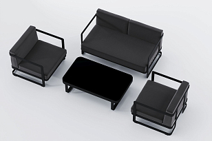 Лаунж зона Gardenini Villino Grey, садовая мебель