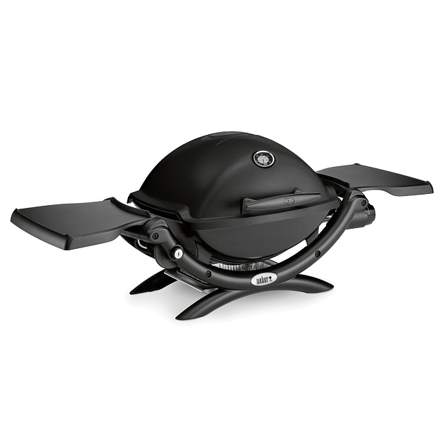 гриль газовый weber q 1200 black line, черный