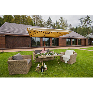 Обеденная группа 4SIS Аффогато, цвет соломенный, садовая мебель