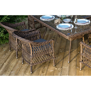 Обеденная группа 4SIS Амароне на 6 персоны, цвет коричневый, садовая мебель